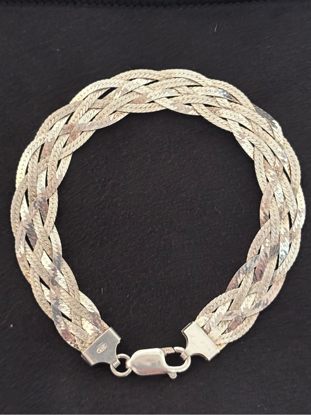 Sterling Silver 6 Strand Herringbone Bracelet